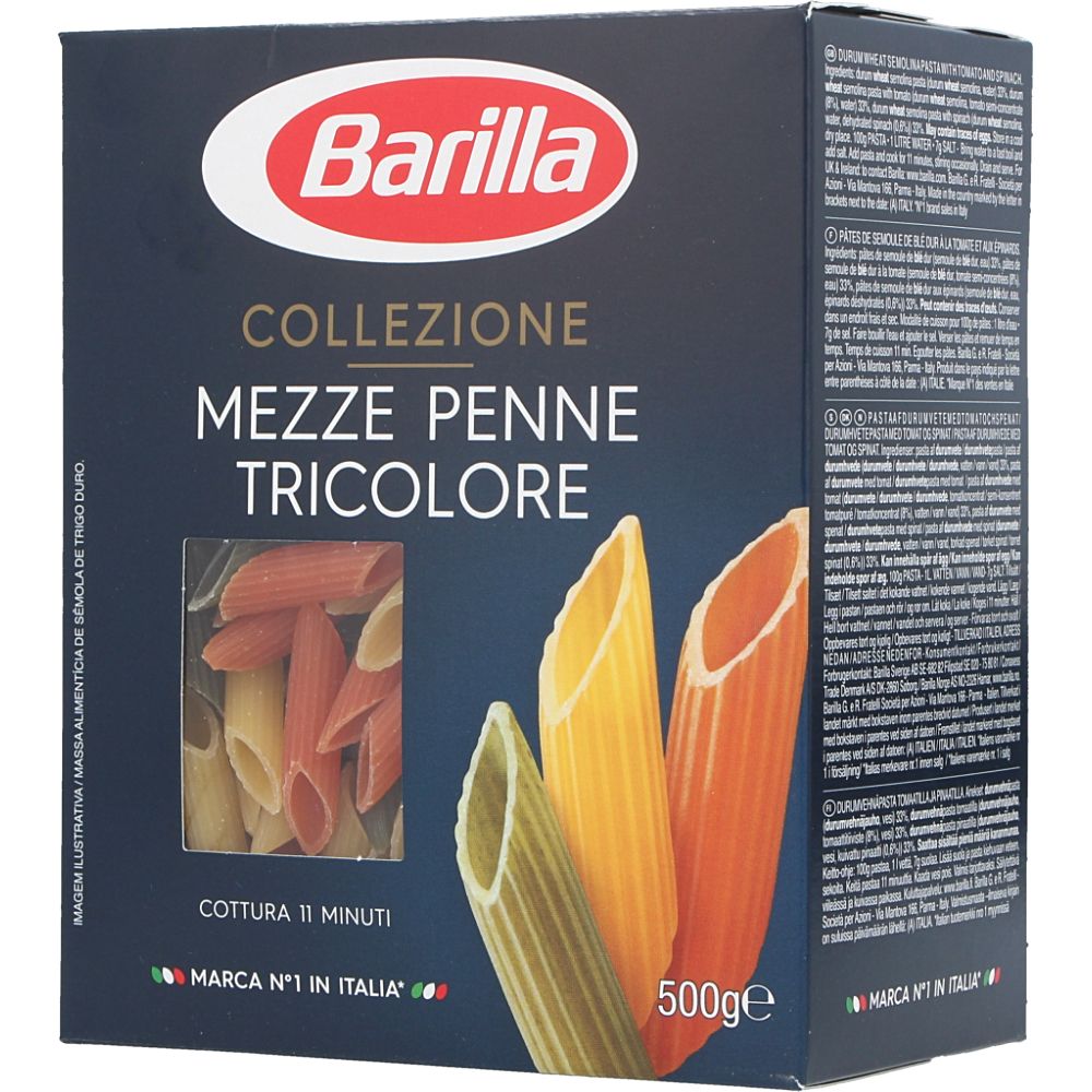  - Massa Barilla Mezze Penne Tricolor 500g (1)