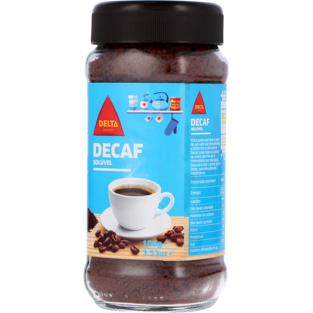  - Delta Lights Instant Decaffeinated Coffee 100g (1)
