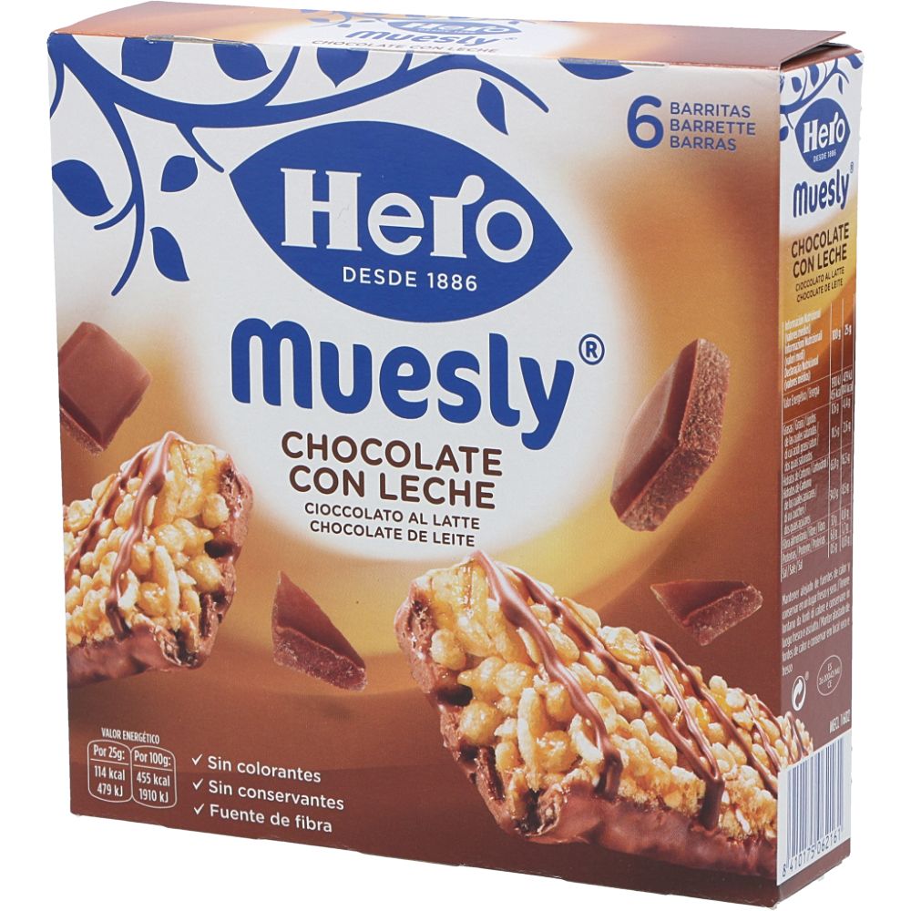  - Hero Muesly Milk Chocolate Cereal Bar 6 x 25g (1)