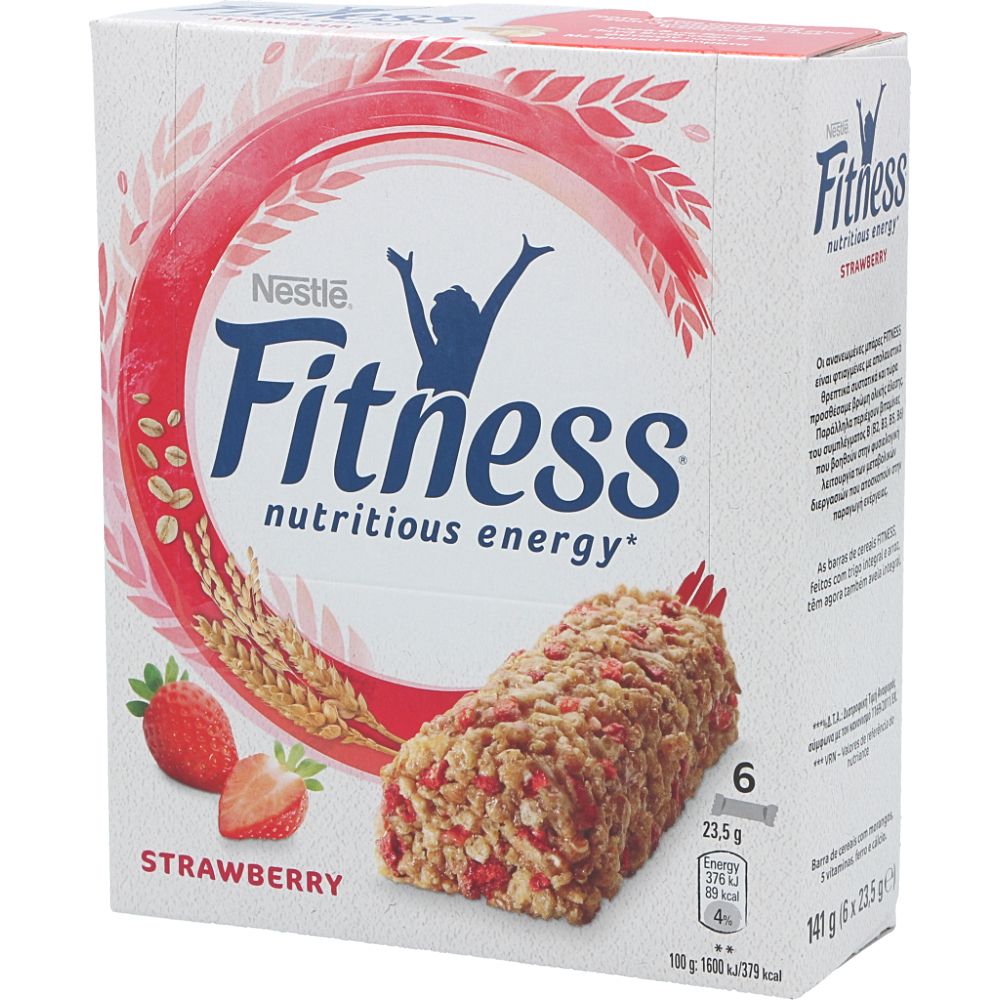  - Nestlé Fitness Strawberry Cereal Bar 6 x 23.5g (1)