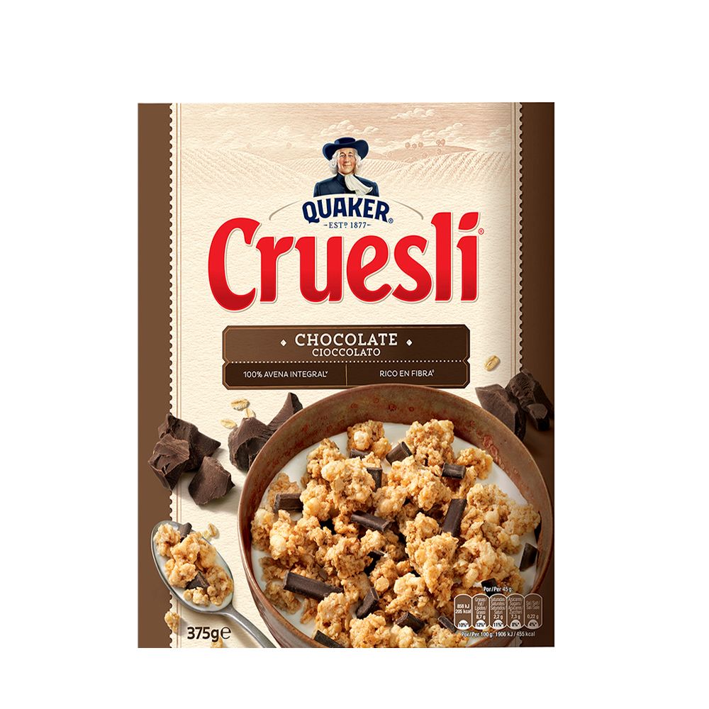  - Quaker Chocolate Creusli Breakfast Cereal 375g (1)