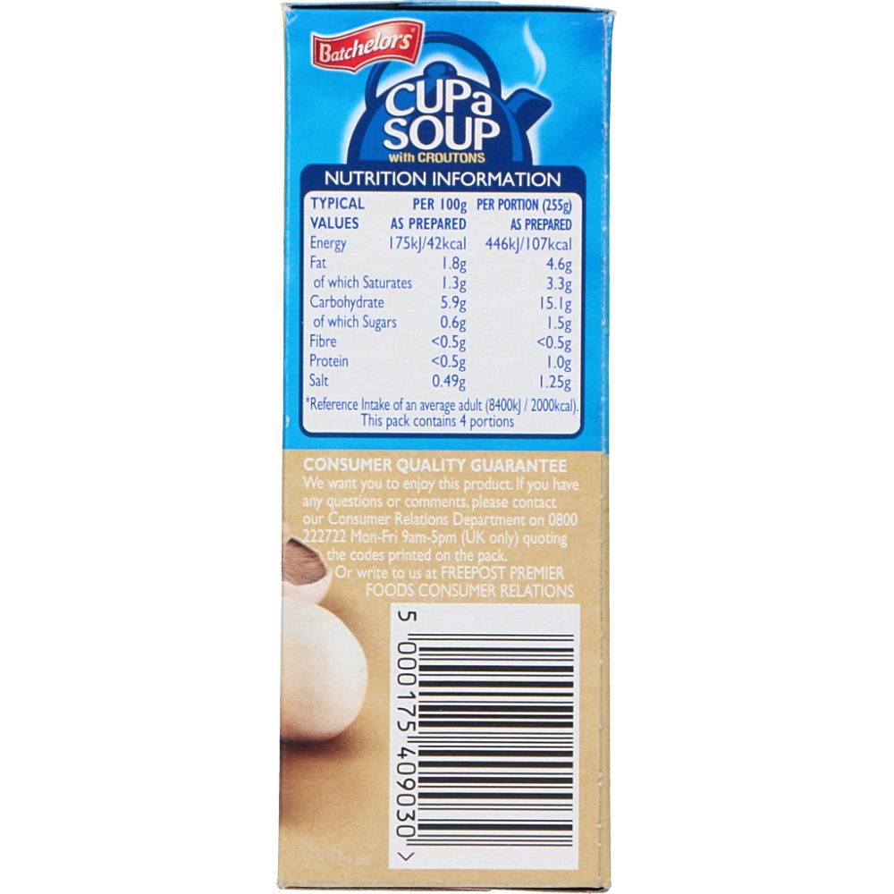  - Batchelors Cup-a-Soup Cream of Mushroom w/ Croutons 99 g (2)