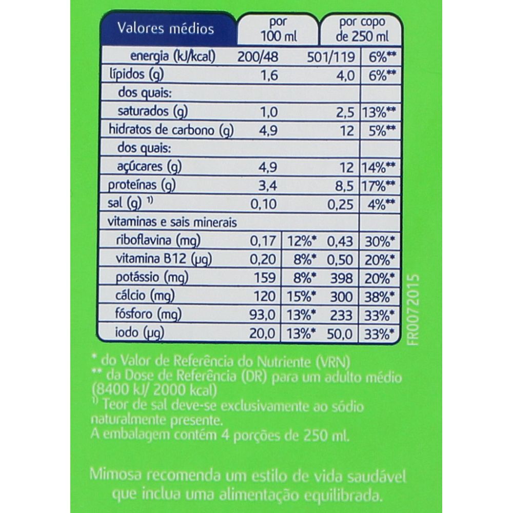  - Mimosa Bem Essencial Semi-Skimmed Milk 1L (2)