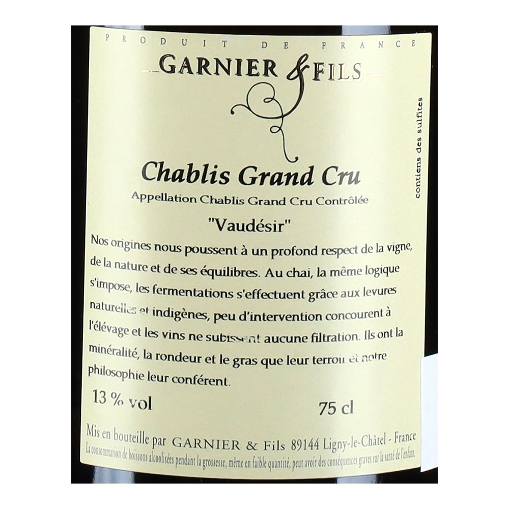  - Vinho Branco Domaine Garnier Grand Cru Vaudesir 75cl (2)