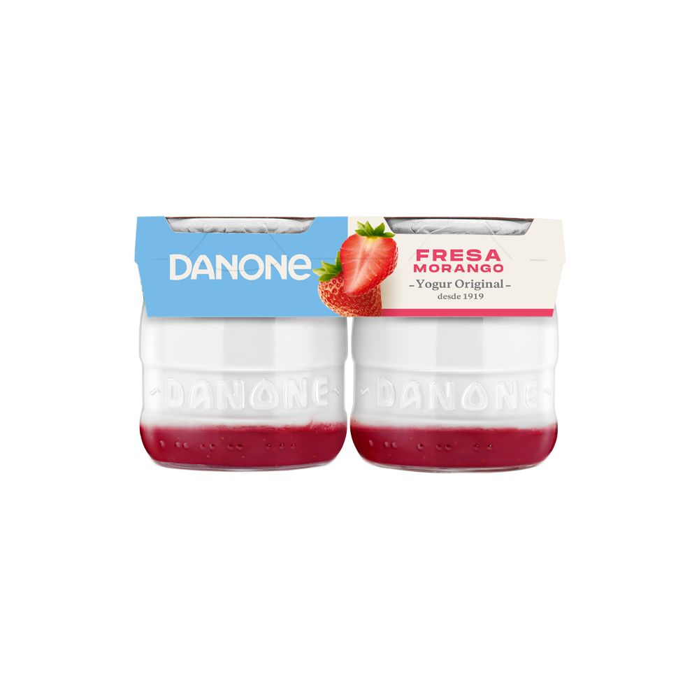  - Danone Pure Strawberry Bits Yogurt 2 x 135g (1)