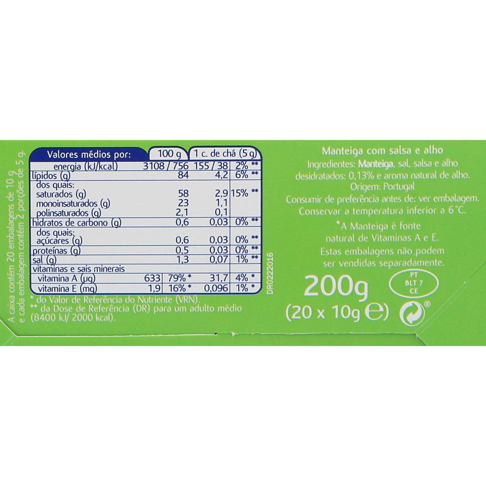  - Manteiga Mimosa c/ Alho 20 x 10 g (2)