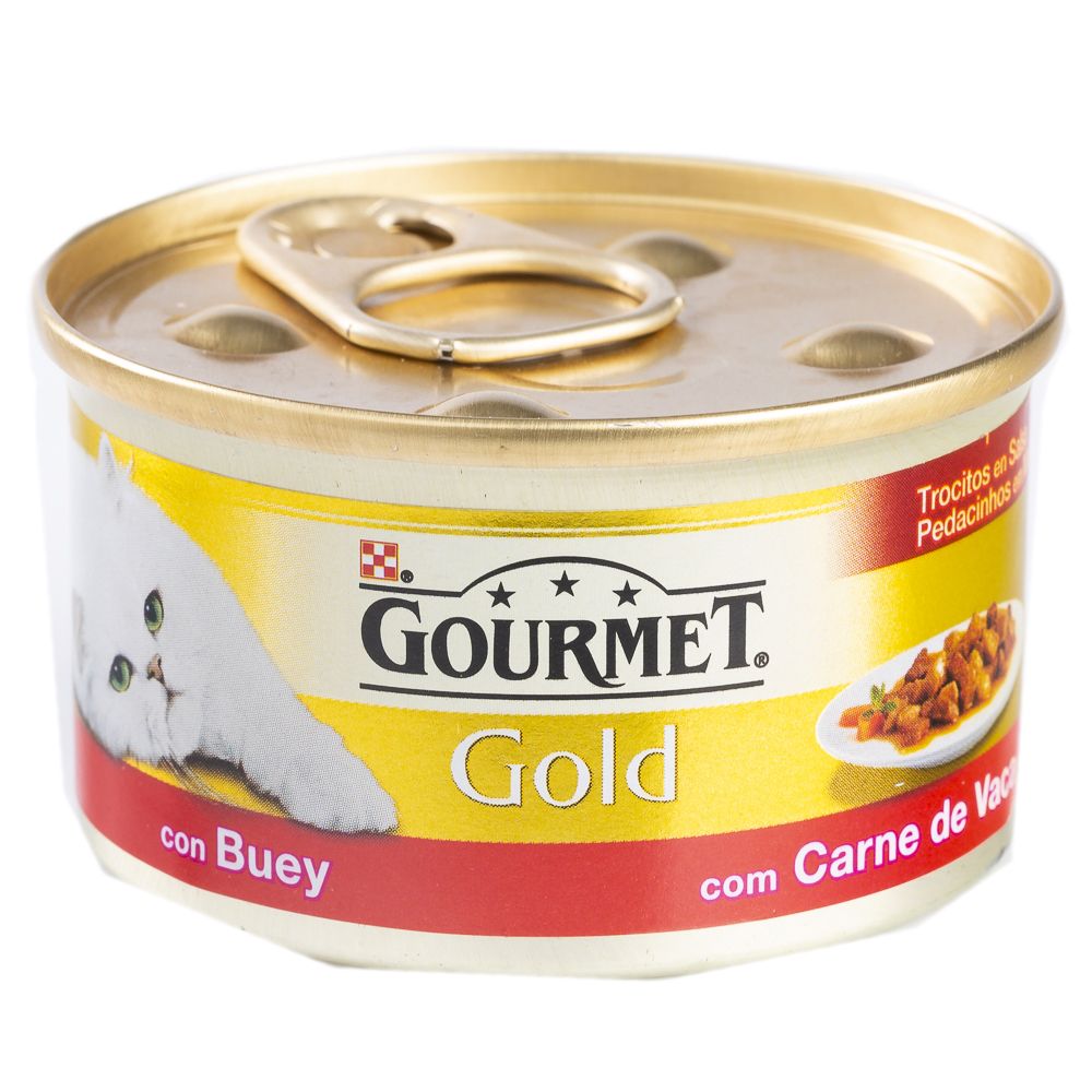  - Gourmet Gold Beef Chunks Cat Food 85g (1)