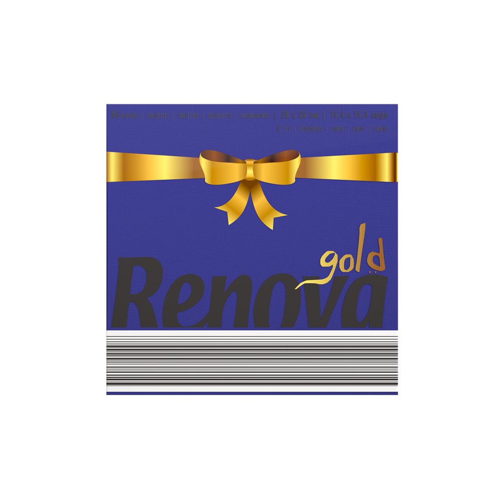  - Renova Art Table Gold Blue Napkins un (1)