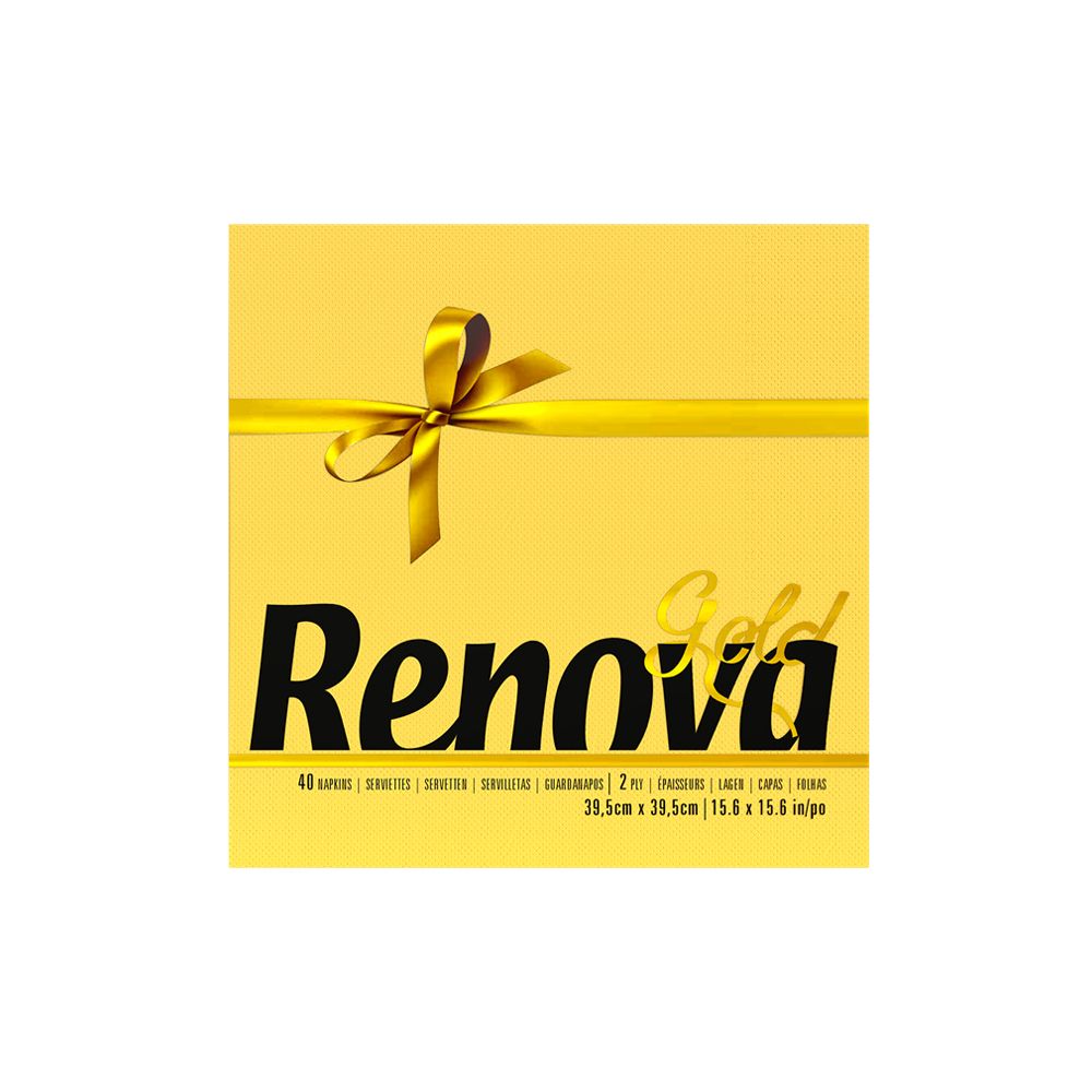  - Renova Art Table Gold Yellow Napkins un (1)
