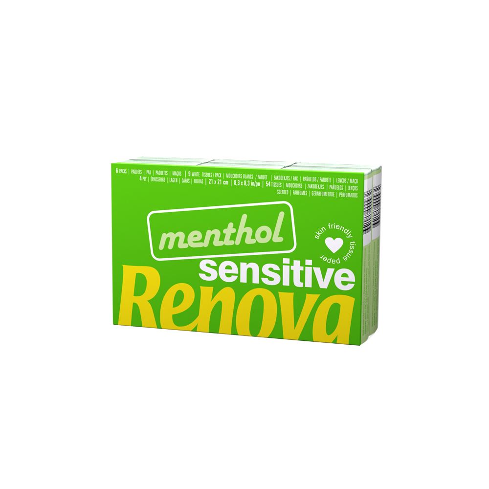 - Renova Sensitive Scented Menthol Pocket Tissues 6 pc (1)