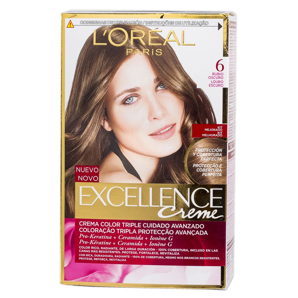  - Colorante L`Oréal Exellence Nº6.0 176 mL (1)