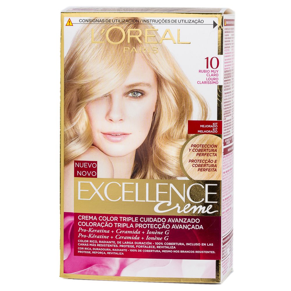  - Colorante L`Oréal Exellence Nº10.0 176 mL (1)