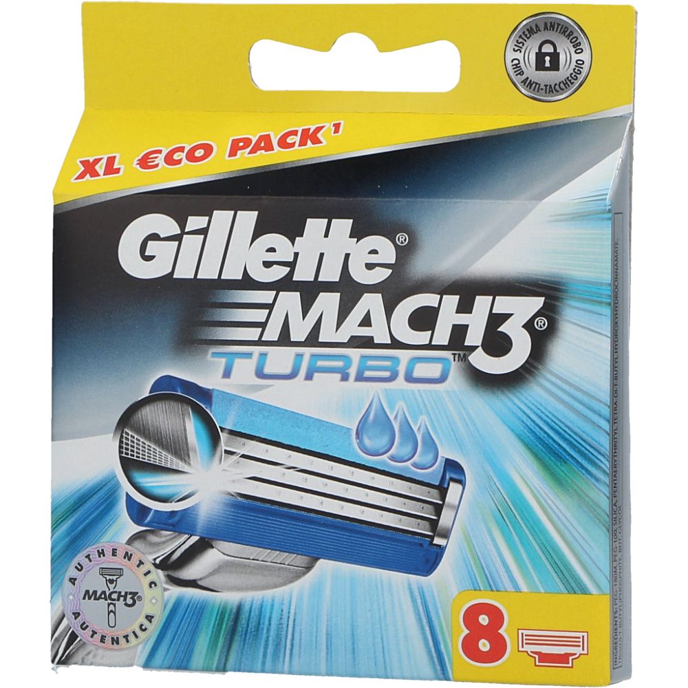  - Gillette Mach3 Turbo Razor Blades 8un (1)