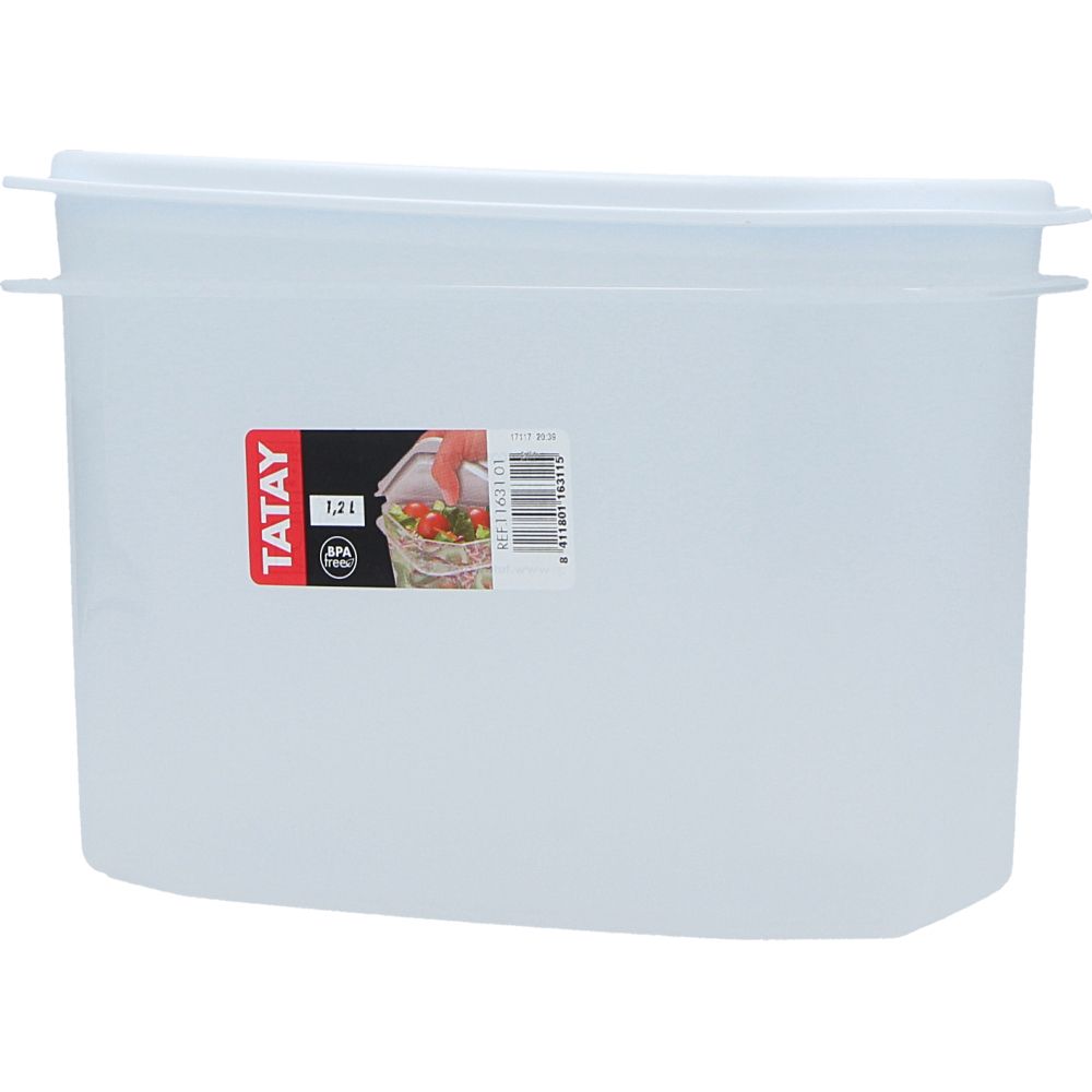  - Tatay Oval Food Container White 1.2L pc (1)
