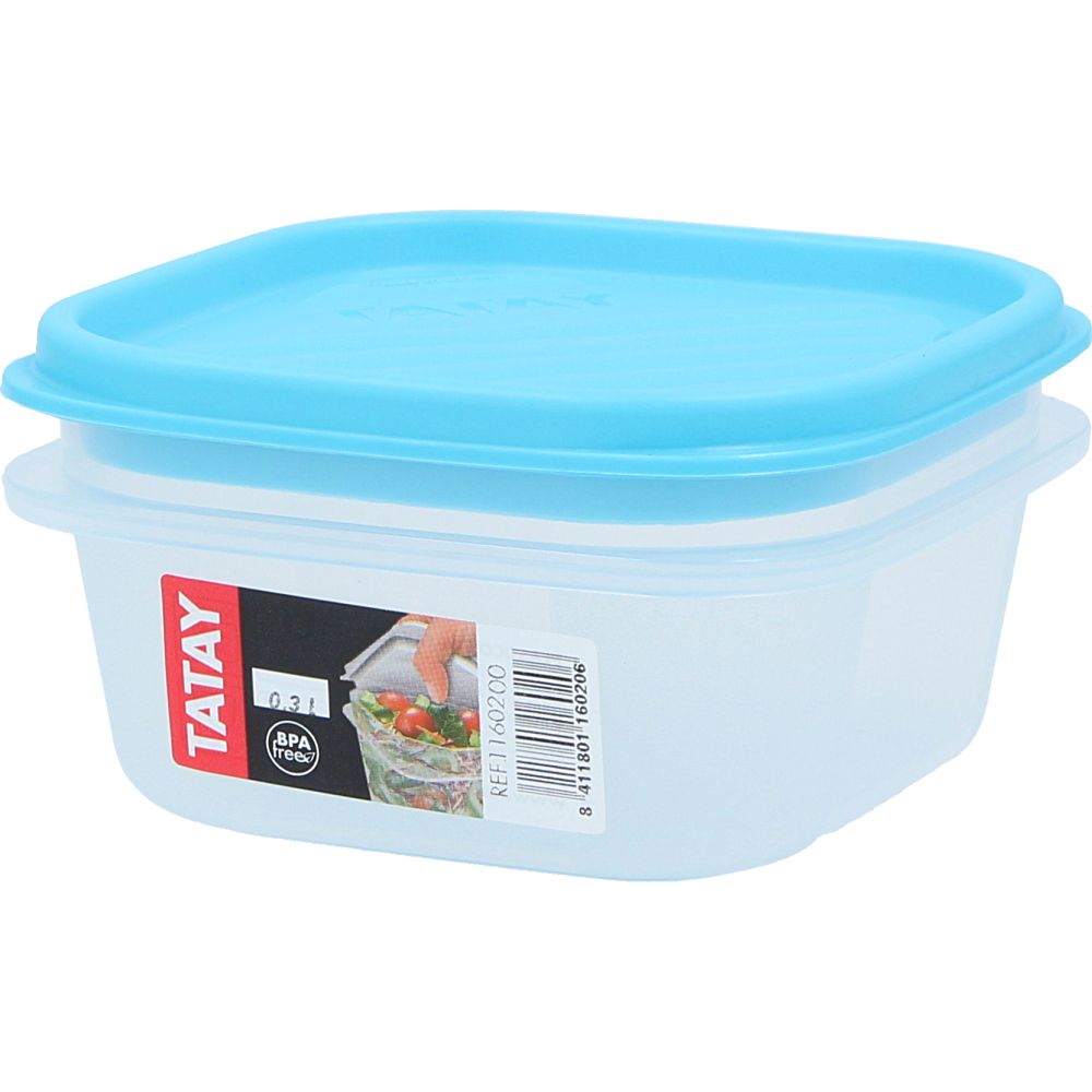  - Tatay Square Food Container Blue 0.3L pc (1)