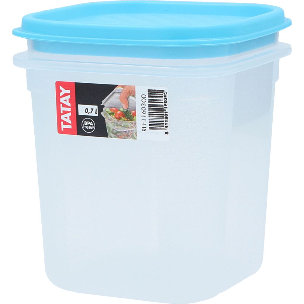  - Caixa Tatay Alimentos Quadrada Azul 0.7 L un (1)