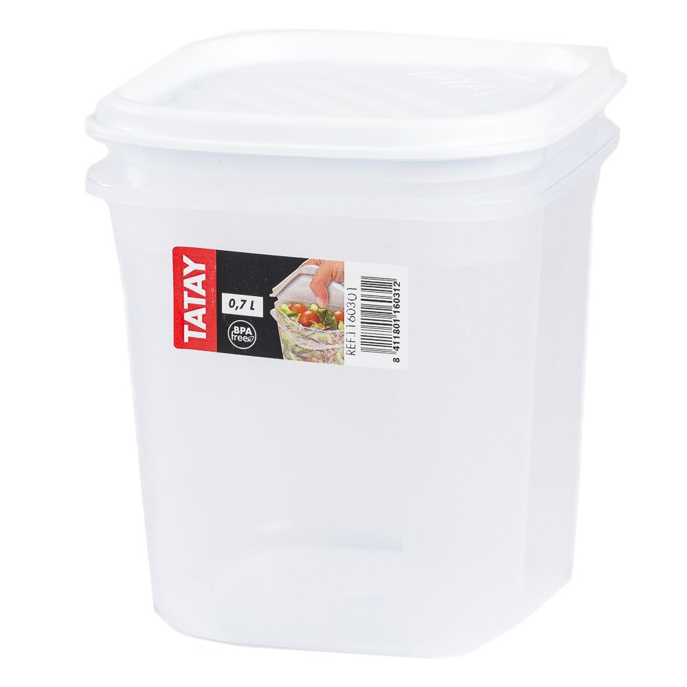  - Tatay White Square Food Container 0.3L un (1)