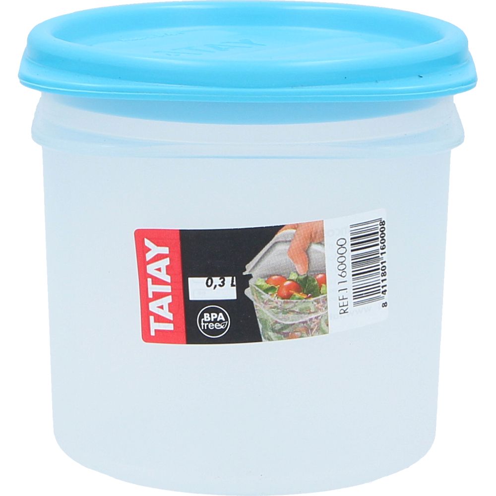  - Tatay Cylindrical Food Container Blue 0.3L pc (1)