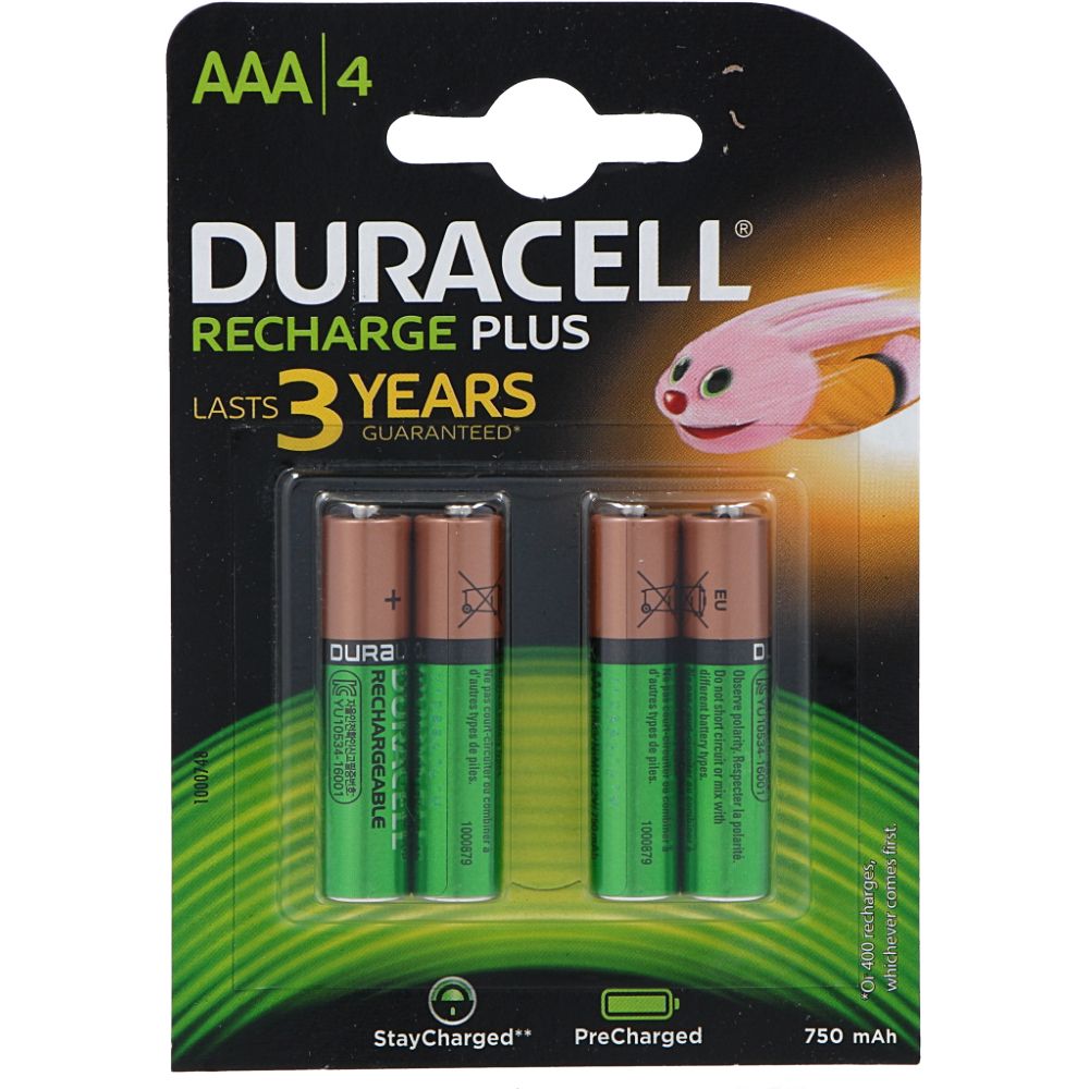  - Duracell Rechargeable AAA Batteries 4un (1)