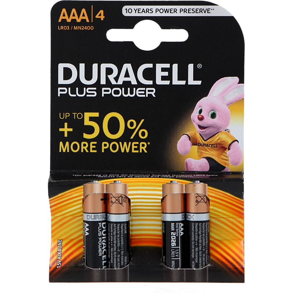 - Duracell Plus AAA Batteries 4un (1)