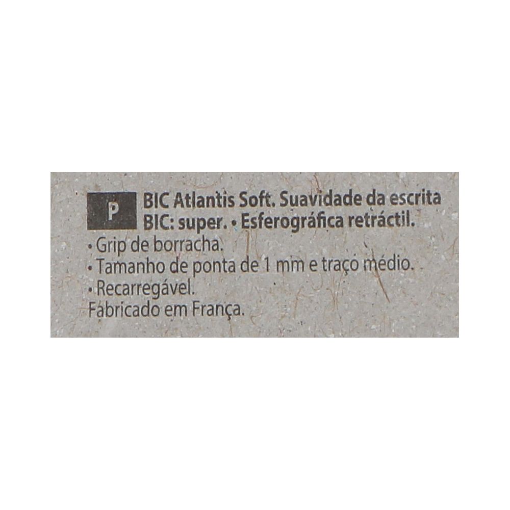  - Bic Atlantis Black Ballpoint Pen 1un (2)