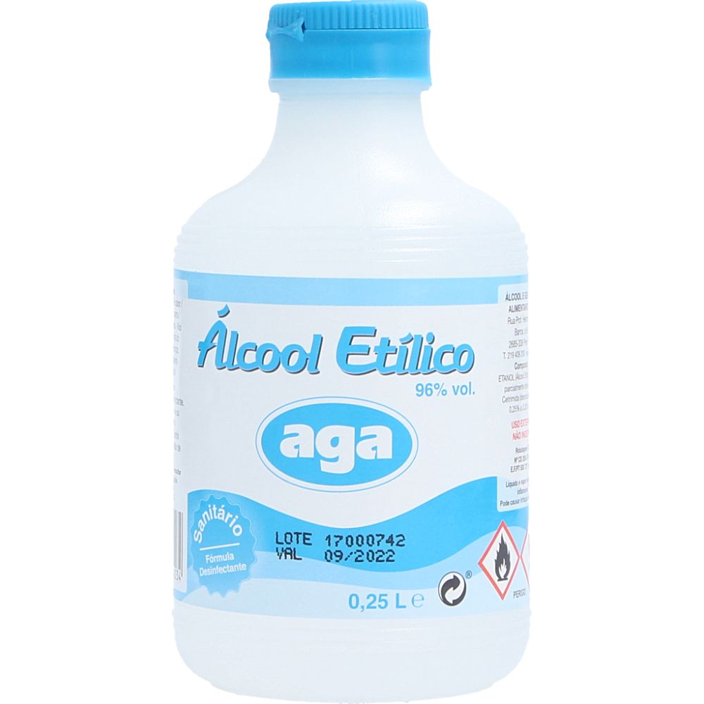  - Álcool Etílico Aga 96% Volume 250 mL (1)