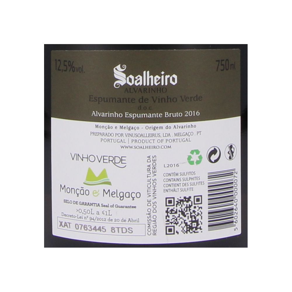 - Soalheiro Brut Verde Sparkling Wine 75cl (2)