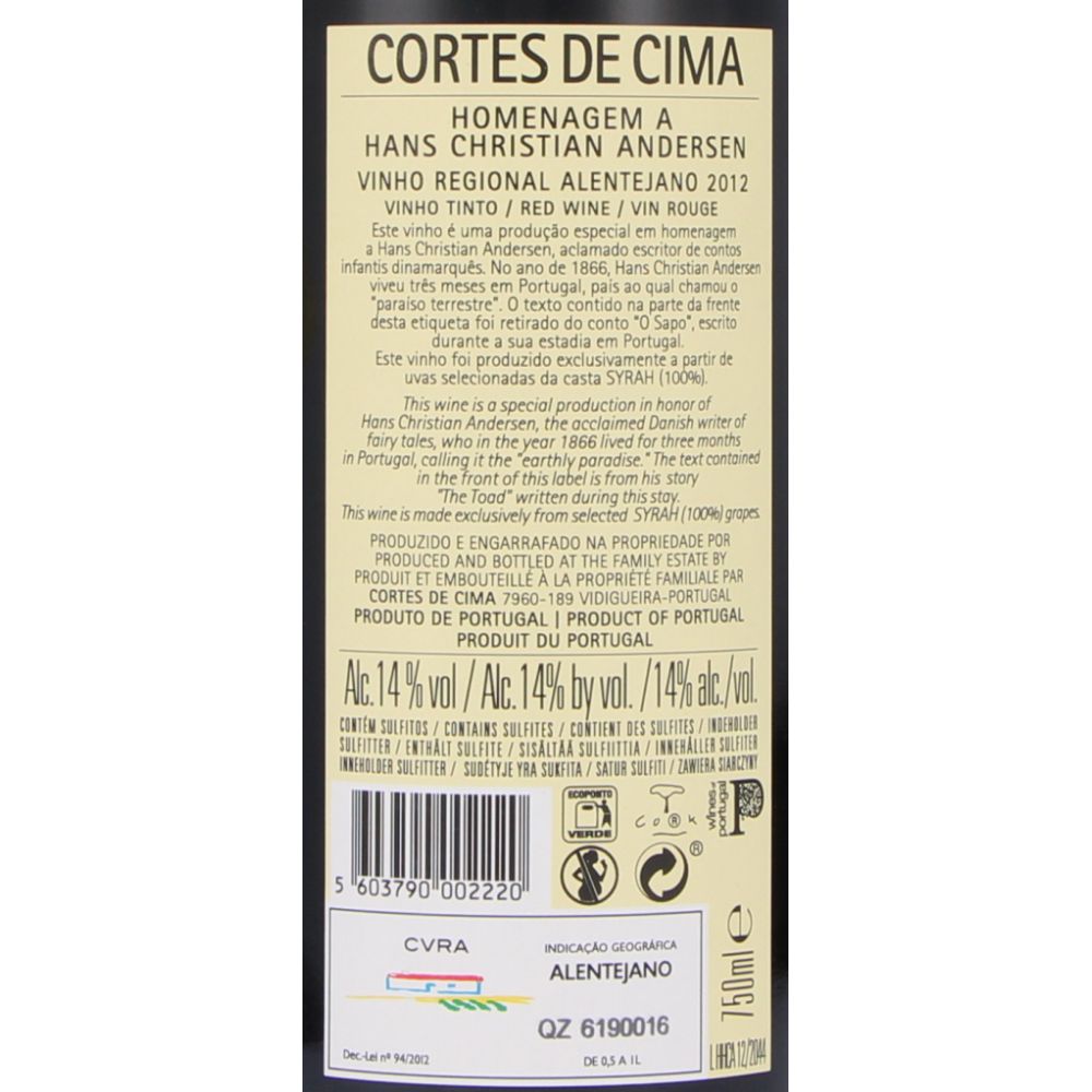  - Cortes Cima Homenagem Hans Christian Andersen Red Wine 75cl (2)