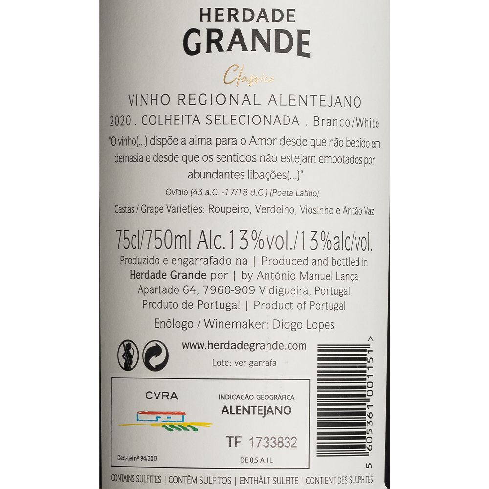  - Herdade Grande White Wine 75cl (2)