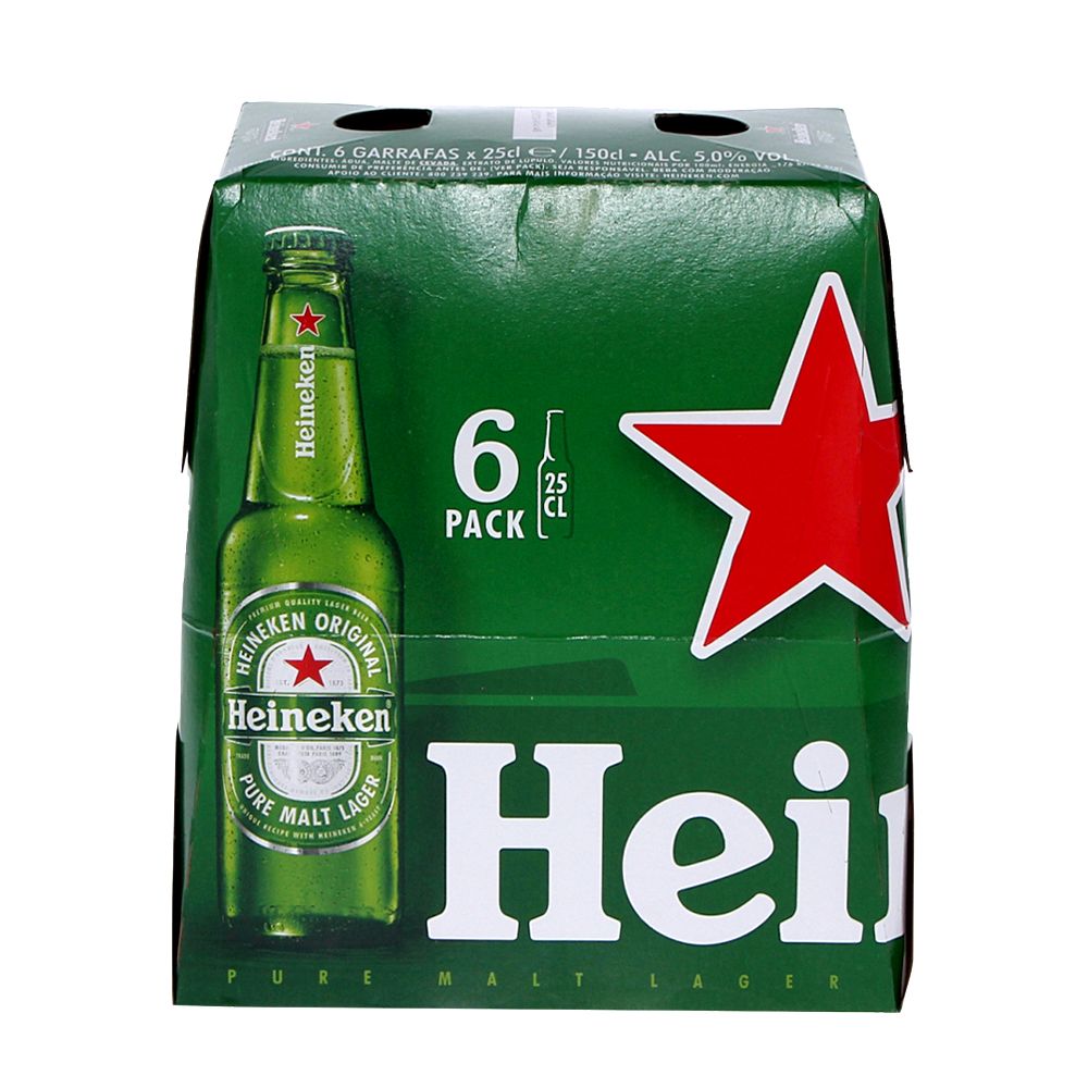 Cerveja Heineken 6 x 25cl - Cervejas com Álcool - Cervejas & Sidras -  Bebidas - Produtos - Supermercado Apolónia