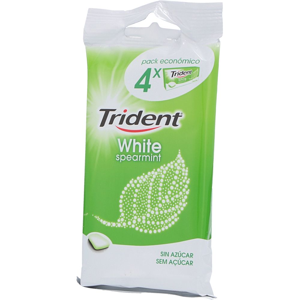  - Trident White Spearmint Chewing Gum 4 x 14.5g (1)
