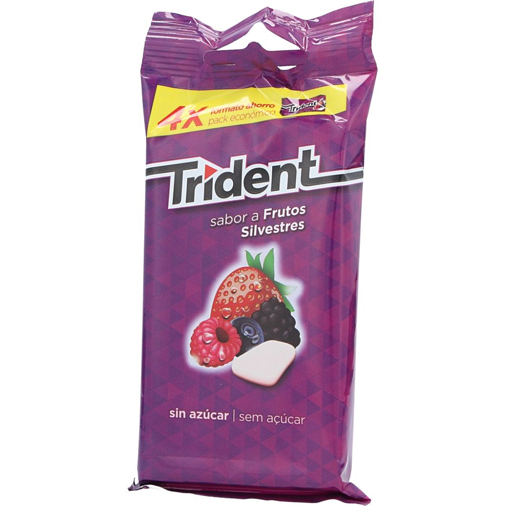  - Pastilhas Trident Fruit Frutos Silvestres 4 x 14.5 g (1)