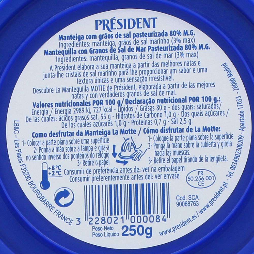  - Manteiga Président La Motte Sal Marinho 250g (2)