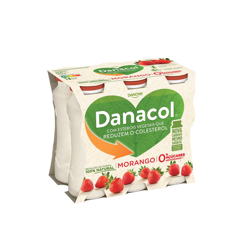  - Danacol Strawberry Yogurt Drink 6 x 100g (1)