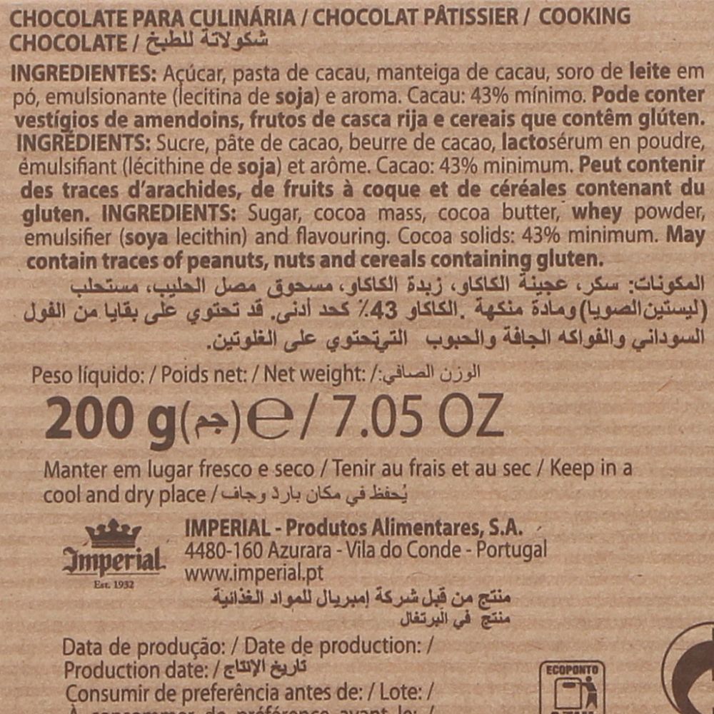  - Chocolate Pantagruel p/ Culinária 200g (3)