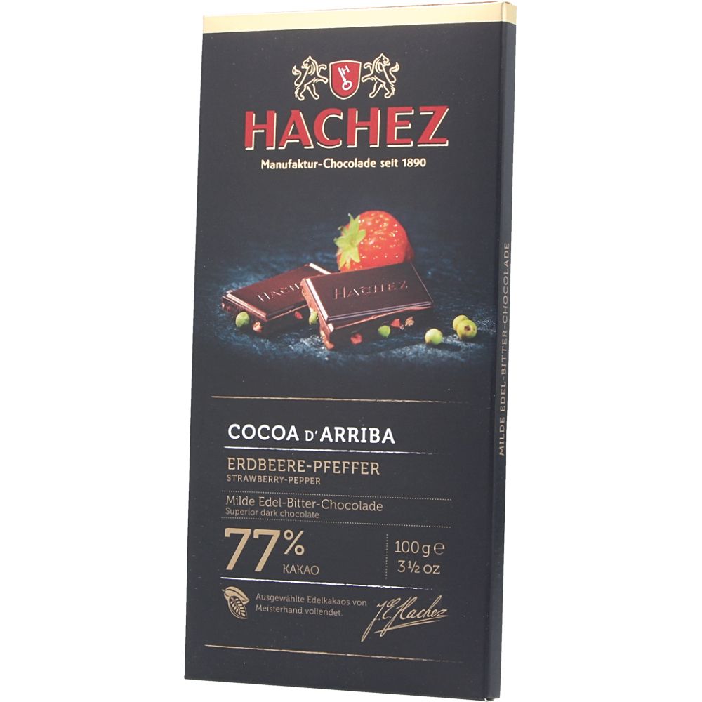  - Hachez Strawberry & Pepper Dark Chocolate 100g (1)