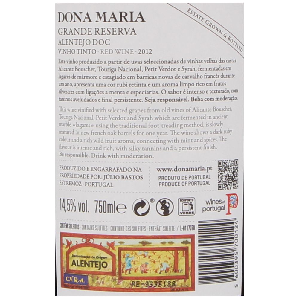  - Vinho Dona Maria Grande Reserva Tinto 75cl (2)