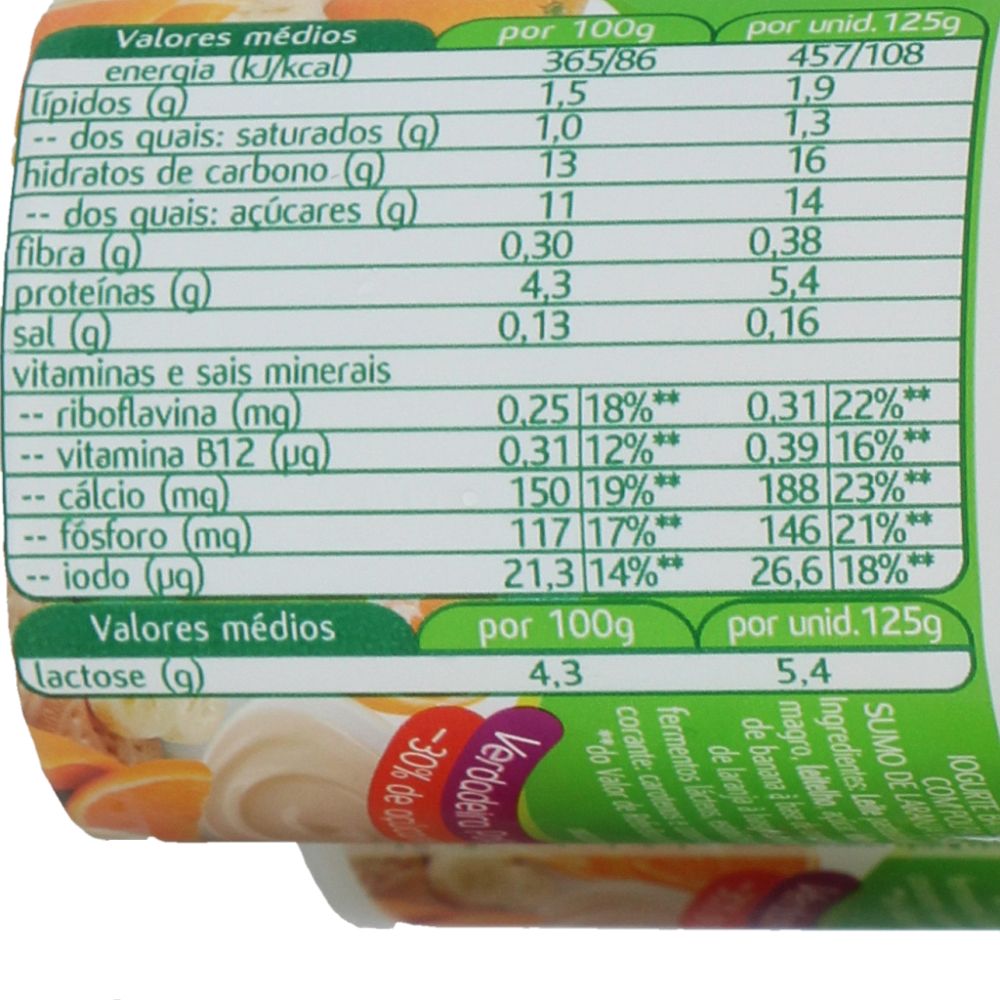  - Iogurte Banana, Laranja & Bolacha Mimosa 4x120g (2)