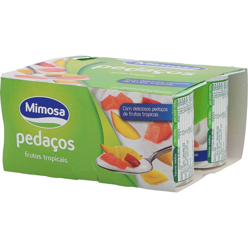  - Iogurte Mimosa Pedaços Frutos Tropicais 4 x 125g (1)