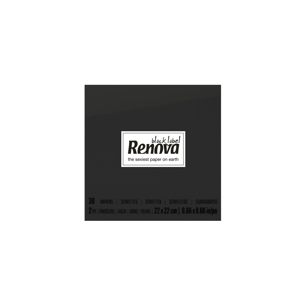  - Renova Black Napkins 22 x 22 cm pc (1)
