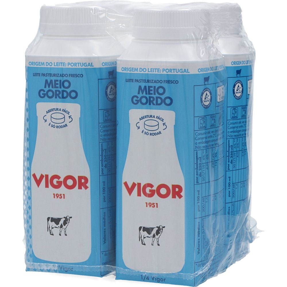  - Vigor Semi-Skimmed Milk 4 x 250mL