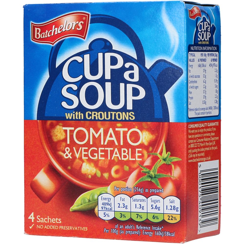  - Preparado Batchelors Sopa Tomate&Vegetais&Croutons 104 g (1)