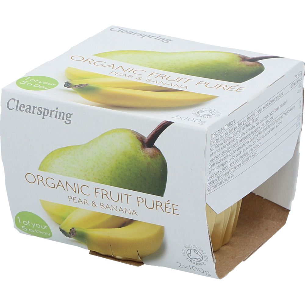  - Clearspring Organic Pear & Banana Purée 2x100g (1)