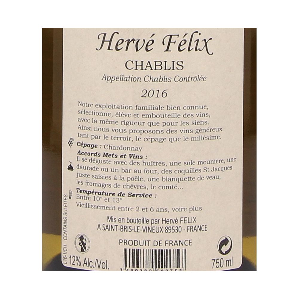  - Vinho Chablis Domaine Félix Branco 75cl (2)