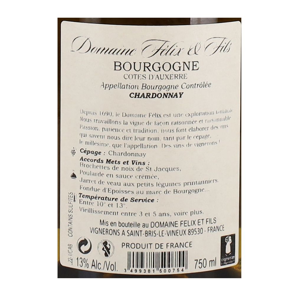  - Bourgogne Domaine Felix White Wine 75cl (2)
