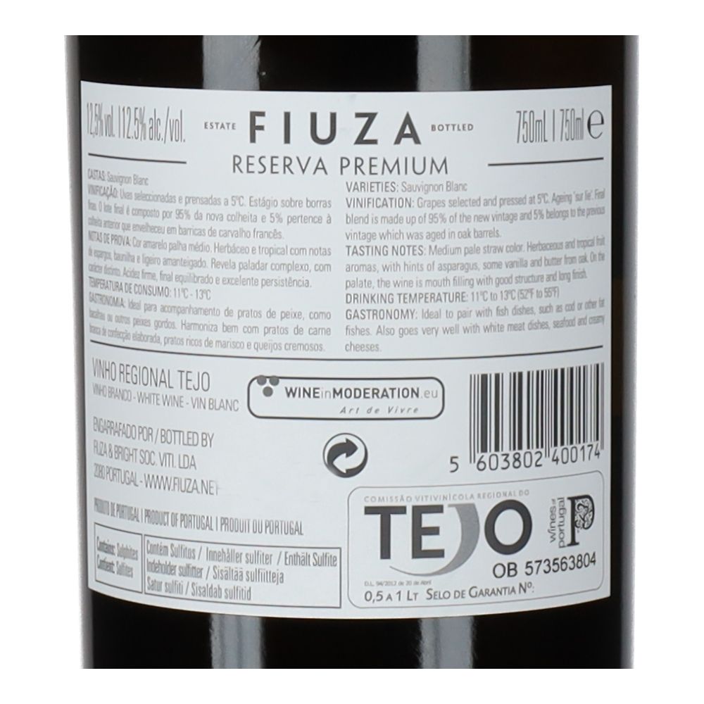  - Fiuza Sauvignon Blanc Reserva White Wine 75cl (2)