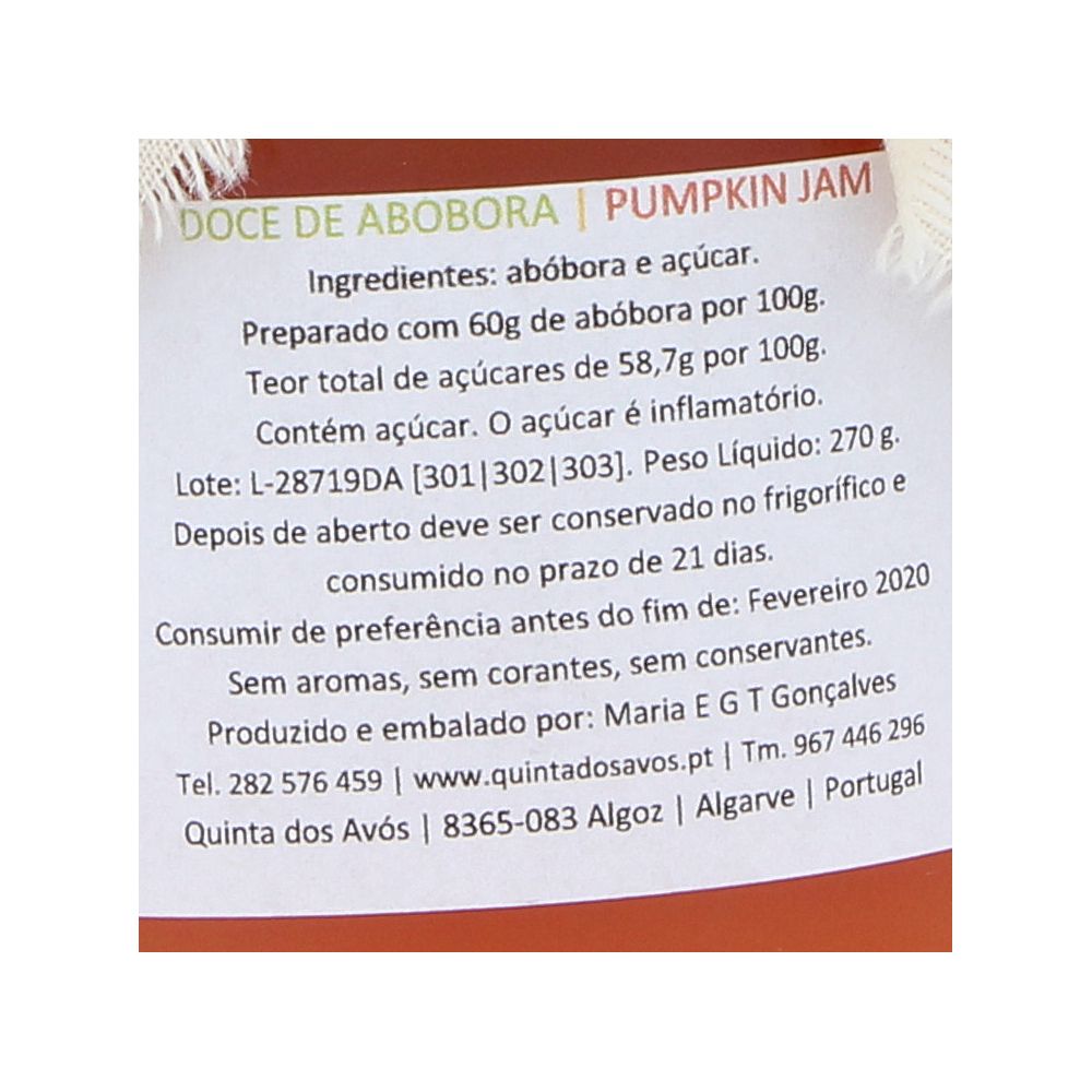  - Quinta Avós Pumpkin Jam 265g (3)