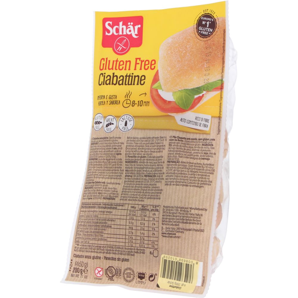  - Schär Gluten Free Pre-Cooked Ciabatta Bread 200g (1)