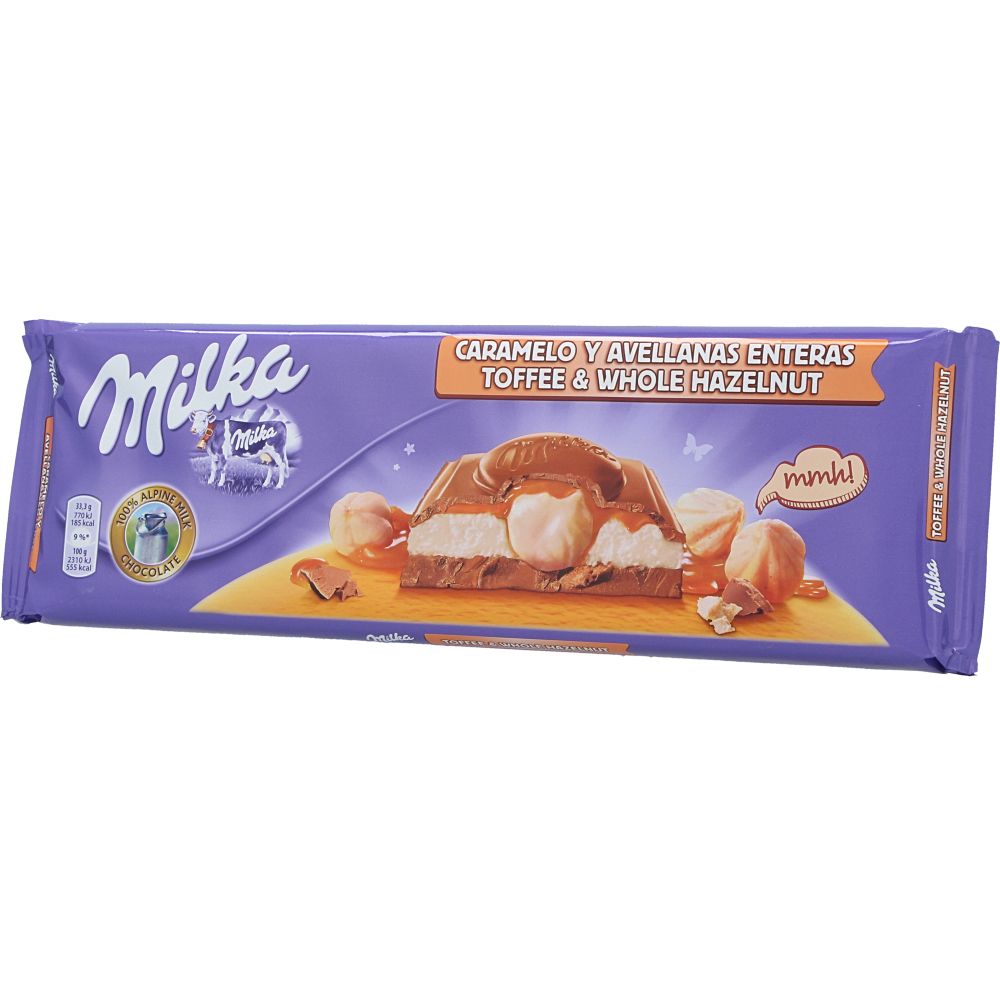  - Milka Toffee / Hazelnut Milk Chocolate 300g (1)