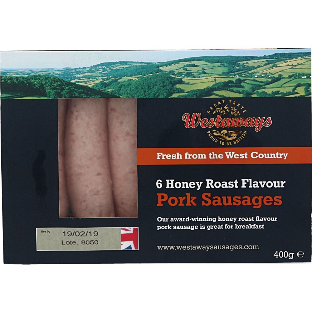  - Westaways Pork Sausages w/ Honey 400g (1)